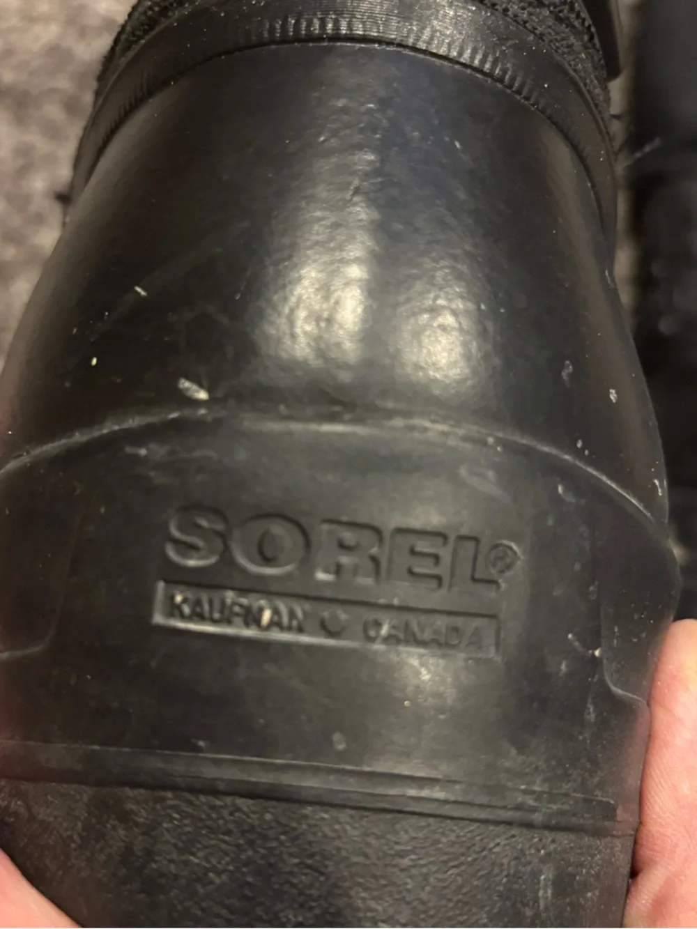 Sorel Black Logo Patch Winter Boots